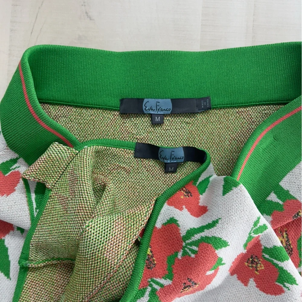 EVA FRANCO x Anthropologie floral 2 piece set skirt tank vacation travel M - Picture 2 of 11